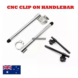 Negro cromo 37 mm CNC clip de alta elevación en el manillar Honda CBR250R 2010-2012 - Imagen 1 de 5