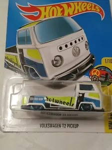 Hot Wheels 2017 HW Art Cars VOLKSWAGEN T2 PICKUP truck VHTF white - Picture 1 of 3