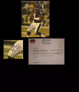 FOTO FIRMADA STEVE MCNAIR BALTIMORE RAVENS ACCIÓN PASE 16X20 NFL RARA CON CERTIFICADO DE AUTENTICIDAD - Imagen 1 de 1