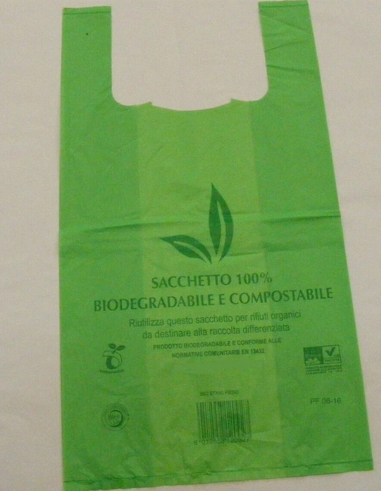 SHOPPER BIODEGRADABILI COMPOSTABILE SUPERMAXI 34X65 BORSETTE BUSTE 4KG - Immagine 1 di 1