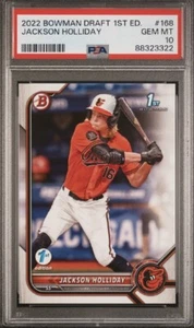 2022 Bowman Draft 1st Edition Jackson Holliday 1st Prospect #BD-168 PSA 10 GEM - Picture 1 of 2