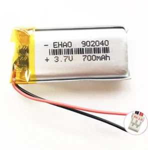 3.7V 700mAh Lipo Rechargeable Battery For MP3 Headset LED Light 902040 PH2.0plug - Bild 1 von 11