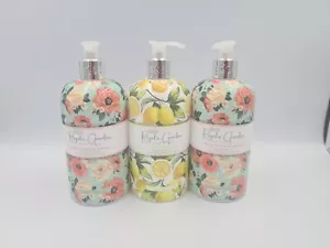Baylis & Harding Royale Garden Hand Wash Set Peach Peony & Jasmine Lemon & Basil - Picture 1 of 6