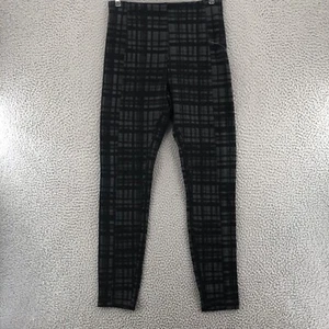 Lysse Pants Womens Medium Grey Black Plaid Shaping Pull On Ankle Ponte Knit NWT - Picture 1 of 12