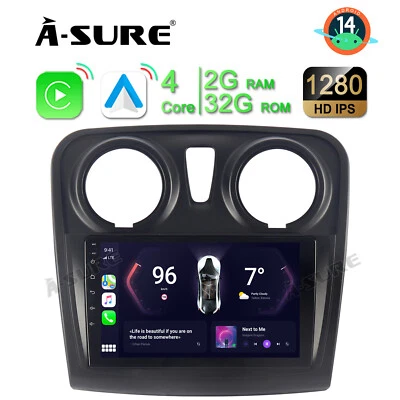 Android 14 Autoradio Carplay Navi Für Renault DACIA SANDERO Round Air 2012-2019 - Bild 1 von 4