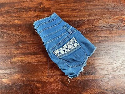 RUE21 Mid Rise Medium Wash Blue Denim Jean Shorts Women's Size 1 / 2 - Imagem 1 de 4