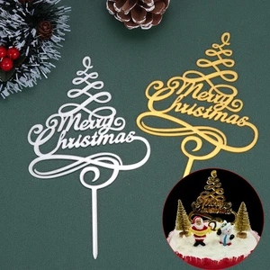 Supplies Dessert Sticks Santa Claus Christmas Cake Toppers Cake Decor Cupcake