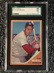 1962 Topps Baseball #50 Stan Musial SGC 7.5