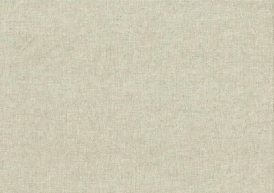 6 Yds Designer Fabric Plain Shade Natural Cotton Blend Drapery Upholstery   - Image 1 of 2