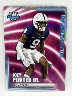 2022 Bowman's Best University Joey Porter Jr. Neon Neophytes #NN-16 - Penn State - Image 1 of 2