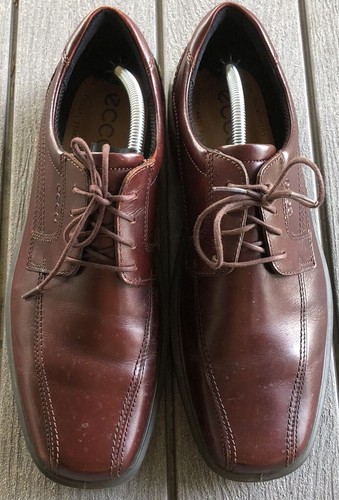 Mocassini Oxford Ecco uomo pelle bordeaux rosso scuro eleganti casual taglia EU 46