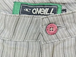O'Neill Chino Shorts Mens 30 Gray Casual Striped Knee Length Lightweight Comfort - Picture 1 of 10