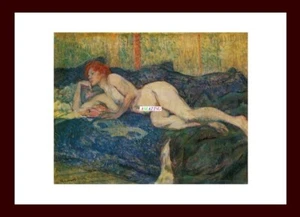 Henri de Toulouse-Lautrec, Reclining Nude, French Post-Impressionist Art Print - Picture 1 of 2