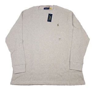 Polo Ralph Lauren 2XB Big & Tall Tan Waffle Knit Thermal Long Sleeve Shirt NWT - Picture 1 of 7