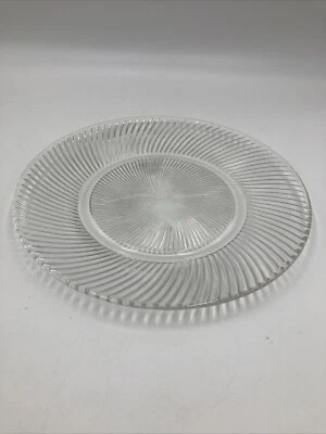 Federal Glass DIANA Crystal Large Round Sandwich Tray - image 1 of 4