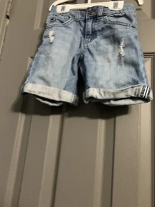 Gymboree Toddler Boys Size 4T Blue Denim Shorts Adj Waist Rolled Cuffs - Picture 1 of 16