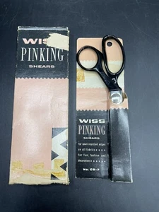Vtg Wiss CB-7 Pinking Shears Scissors USA Stainless Steel 7 1/2" long Box FrShip - Picture 1 of 6