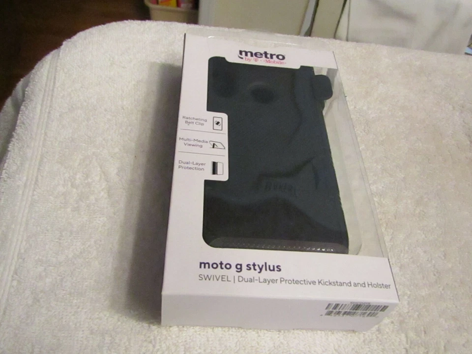 T Mobile Metro Moto G Stylus SWIVEL Dual Layer Protective Kickstand & Holster - Image 1 of 2