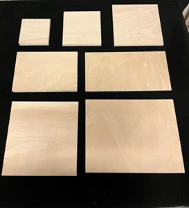 Plywood Offcuts - Quality Hardwood Ply Off Cuts - 6mm - 300mm by 300mm - 6 Pack - Picture 1 of 3