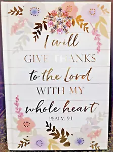 Pooch & Sweetheart Brooch Journal ~256 Pages~ "Psalm 9:1"~ (Give Thanks) ~New - Picture 1 of 5