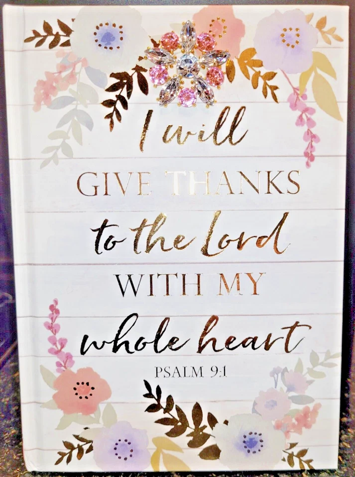 Pooch & Sweetheart Brooch Journal ~256 Pages~ "Psalm 9:1"~ (Give Thanks) ~New - Image 1 of 4