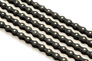 Izumi Jet Black with Gold Pins 1/2 x 1/8 116L BMX Track Single-Speed Bike Chain - Picture 1 of 1