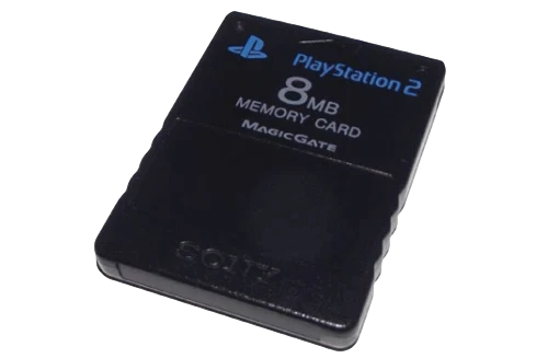 Genuine Black Playstation 2 PS2 8MB Memory Card Sony Original - Formatted - image 1 of 2