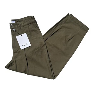 Billie The Label Damengröße 2 olivgrün Devon Dart Cropped gerades Bein Hose - Bild 1 von 20
