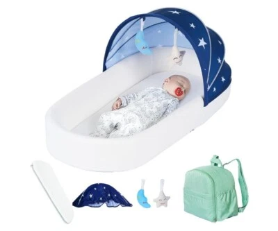 Sdraio nido neonato portatile XL - culla da viaggio pieghevole leggera - nuovo - Immagine 1 di 4