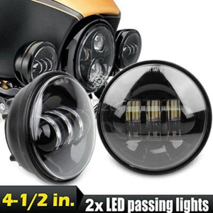 Motorcycle 4.5 Inch LED Spot Fog Passing Lights Driving Lamp For Harley Davidson - Picture 1 of 10