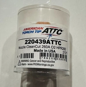 AMERICAN TORCH TIP 220439ATTC Nozzle Clean Cut 260A 02 HPR260 - Picture 1 of 6