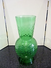 Empoli Retro Green Dimple Glass Vase 10.5"