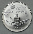 1976 Montreal Olympics XXI Queen Elizabeth II rowing 925 Silver art round C1710