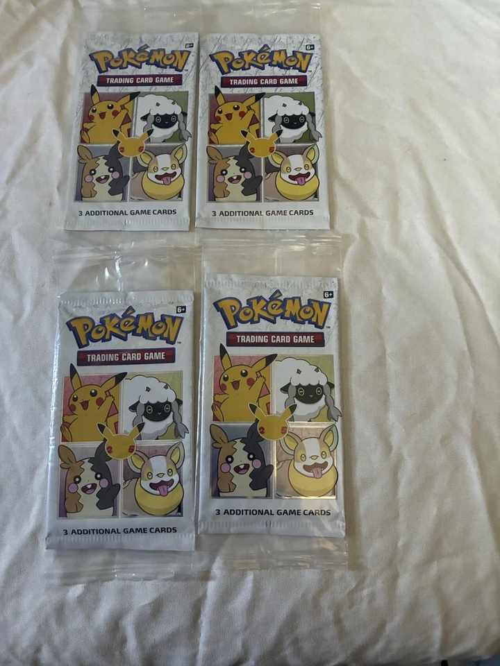 Коллекция коллекционных карт покемонов из четырех упаковок в оригинальной упаковке - Изображение 1 из 2