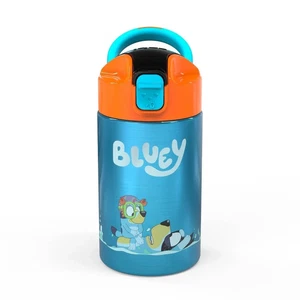 Bluey 14 Unzen Edelstahl doppelwandige Valiant Flasche Zak Designs auslaufsicher - Bild 1 von 3