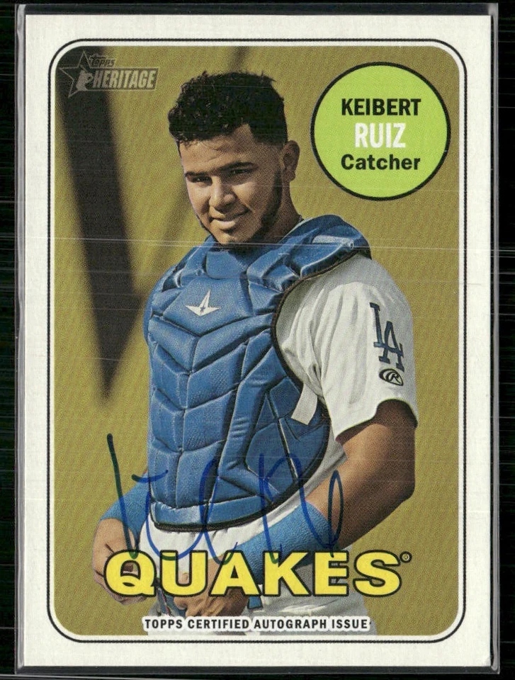 Keibert Ruiz 2018 Topps Heritage Minors Auto - Image 1 of 2