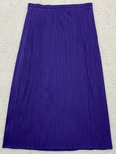 Falda para mujer Pleats Please Issey Miyake púrpura hecha en Japón talla 4 envío rápido - Imagen 1 de 12