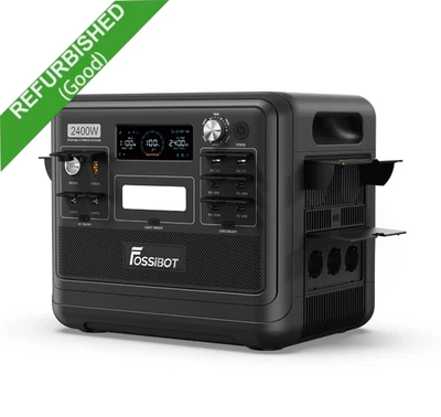 FOSSiBOT F2400 Tragbare Powerstation 2048Wh 2400W 4800WPeak Solargenerator-Schwa