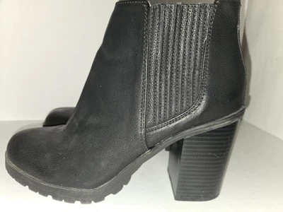 Botines Sam & Libby de cuero negro para mujer talla 8,5 Foto 1 de 4