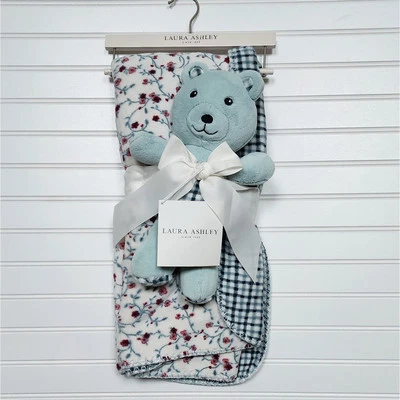 NWT Laura Ashley Blencow Sprig Baby Blanket & Plush Toy Gift Set - Image 1 of 4