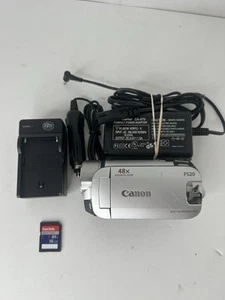 Canon FS20 16GB Flash Memory 37x Optical Zoom Silver Compact Digital Camcorder - Picture 1 of 11