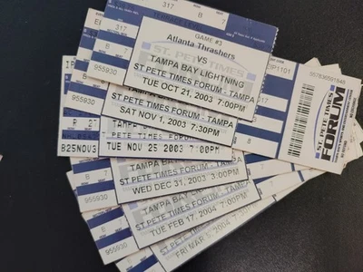 2003-04 Tampa Bay Lightning Ticket Lot (6) w/ Game Stats | Stanley Cup Season - Image 1 of 4
