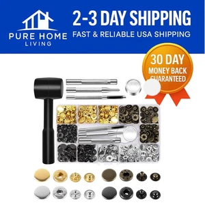 Complete 90 Sets 15mm Snap Button Kit: Colorful, Durable & User-Friendly - Picture 1 of 10