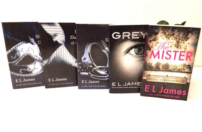 Fifty Shades of Grey Trilogy + The Mister by E L James 4 Book Set PB Romance - Image 1 of 4
