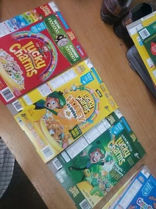 Lucky Charms lot of 3 different Cereal boxes - Picture 1 of 7