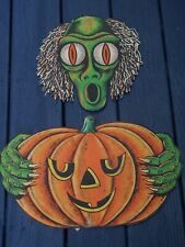 New ListingDead zombie alien with creepy pumpkin Decoration, Beistle super condition