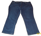St. John's Bay Pants PLUS Size 24W Blue Denim High Rise Straight Leg INSEAM 29.5