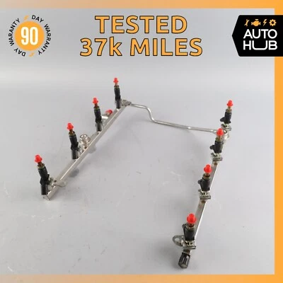 07-12 Mercedes R230 SL550 M273 Riel de inyección de combustible con inyectores de combustible OEM 37k Foto 1 de 4