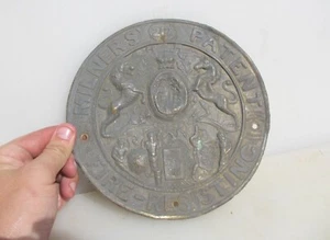 Milners Safe Lock Plaque BRASS Old Victorian Antique Lion Trade Mark - Picture 1 of 13