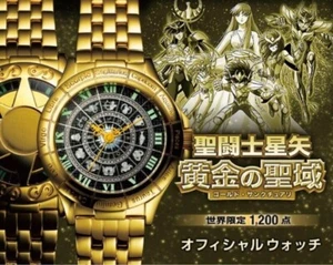SAINT SEIYA Złota tkanina Oficjalny zegarek Złote Sanktuarium Film Limitowany 1200 OSTATNI - Zdjęcie 1 z 11